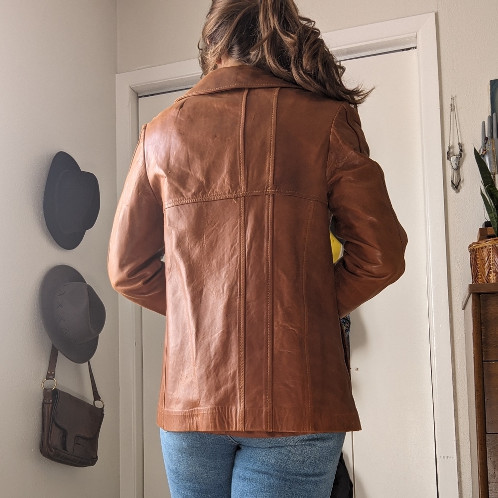 Gorgeous 70s Vintage Skin Gear Leather Jacket - Picture 8 of 14